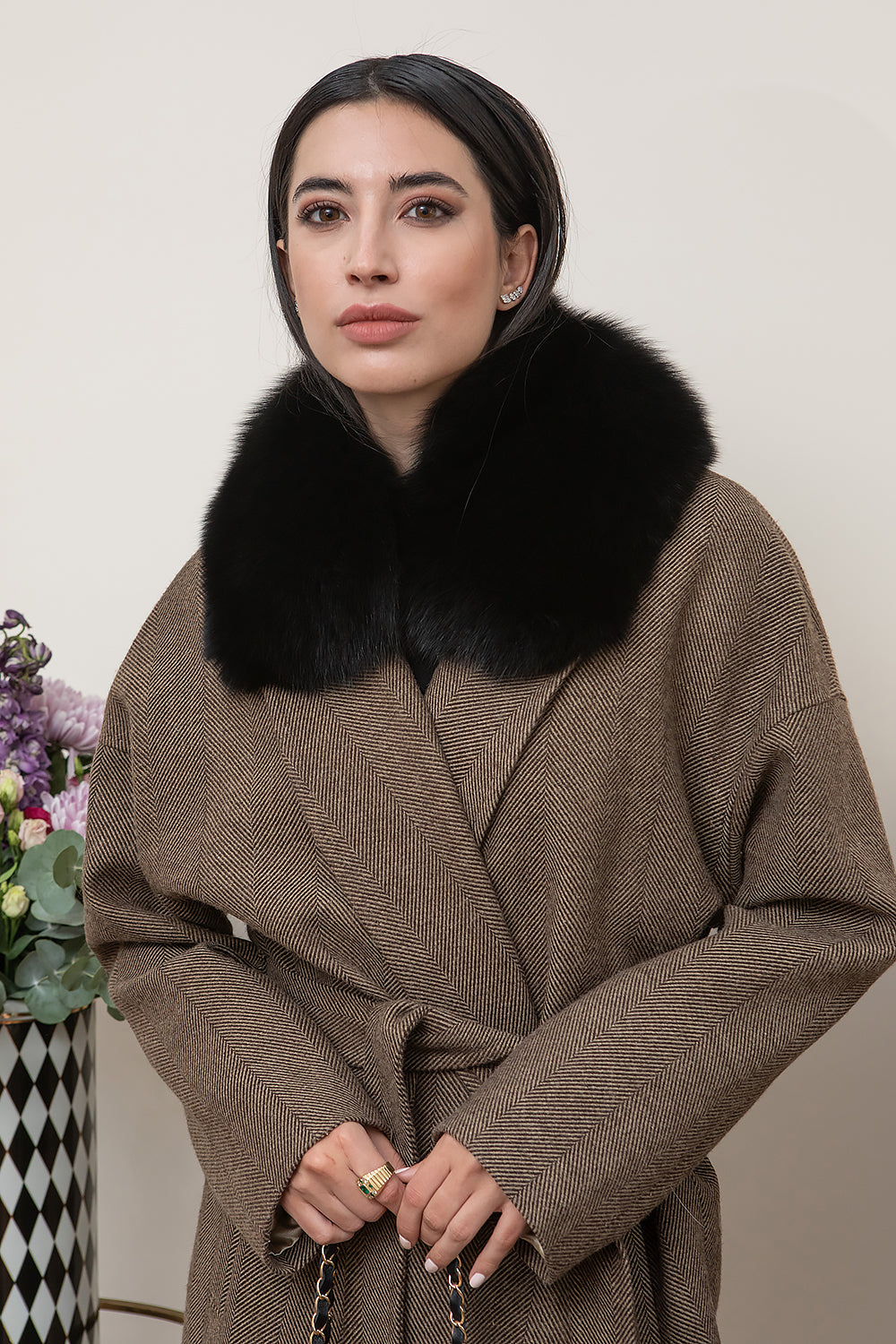 CUELLO DE ZORRO NEGRO MIDI