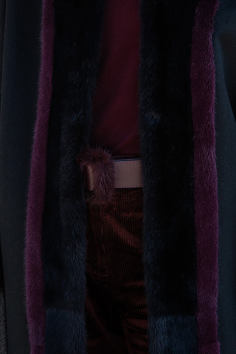 CINTURÓN HEBILLA VISÓN GRANATE