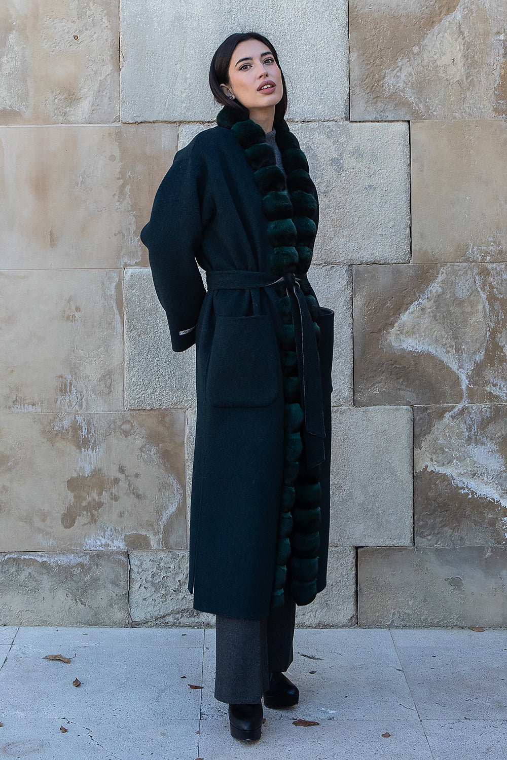 PARROT PIANA CASHMERE AND CHINCHILLA COAT