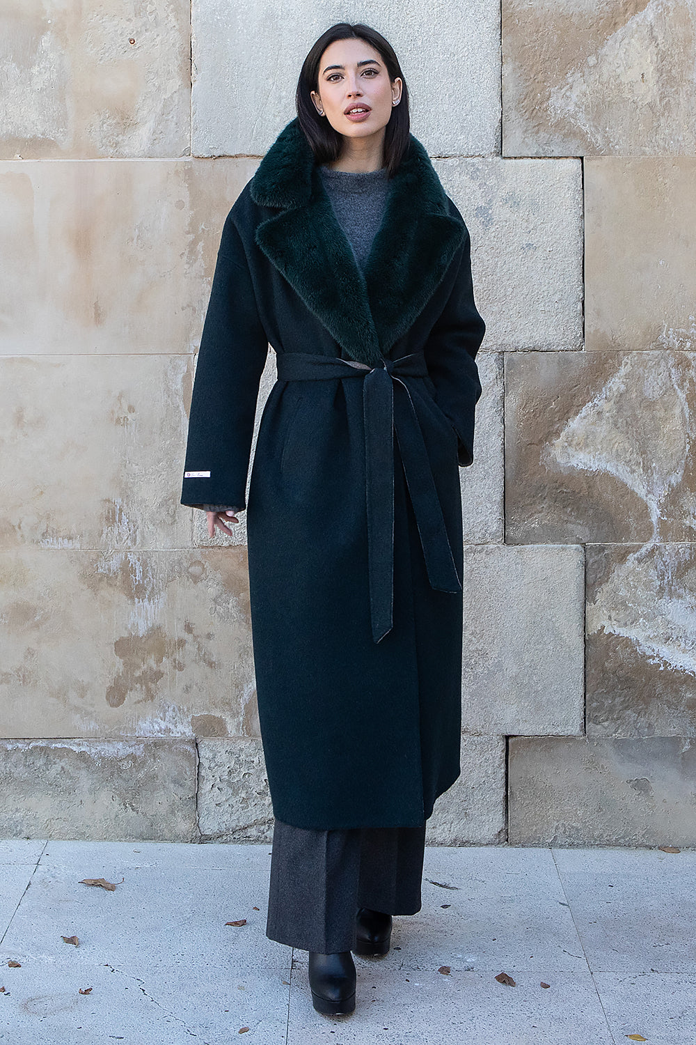 ABRIGO LORO PIANA CASHMERE CUELLO VISÓN