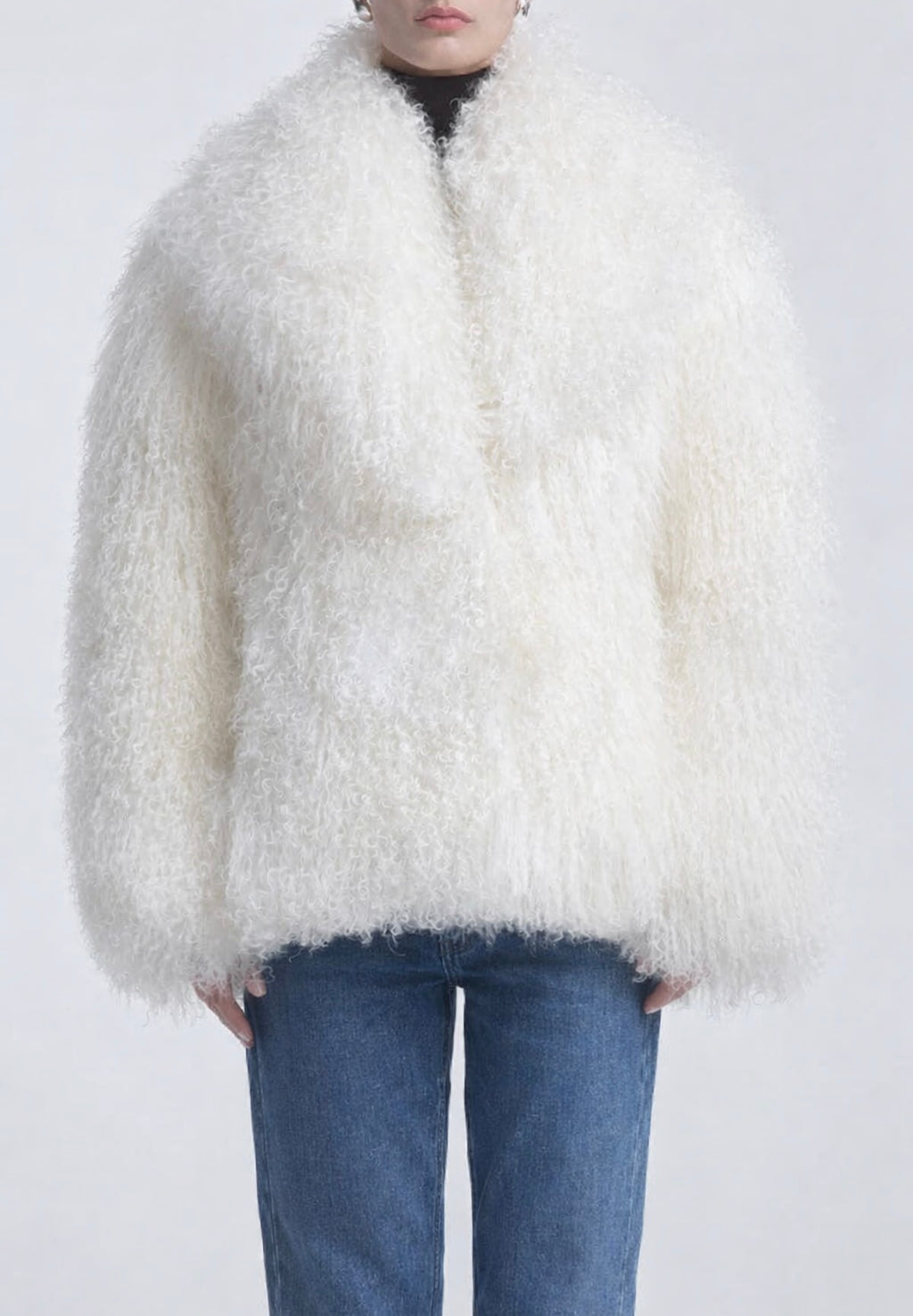 CHAQUETA CORTA CORDERO BLANCO