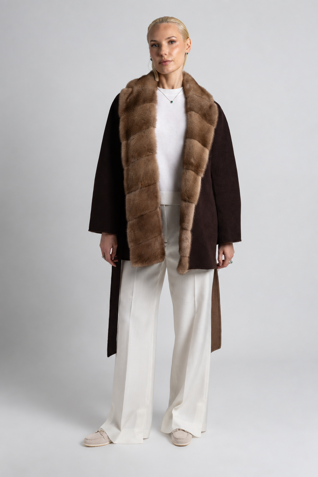CHAQUETA DE CASHMERE Y VISÓN