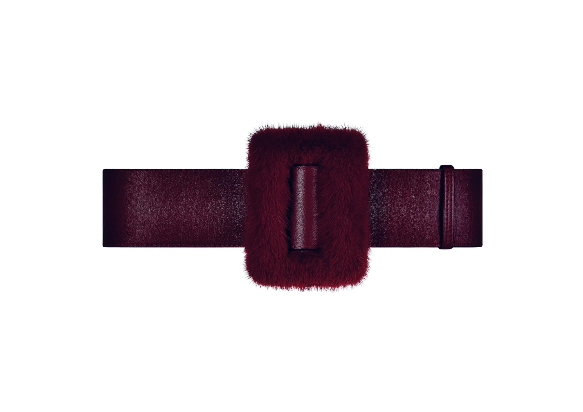 Cinturon hebilla visón burgundy (limited edition)