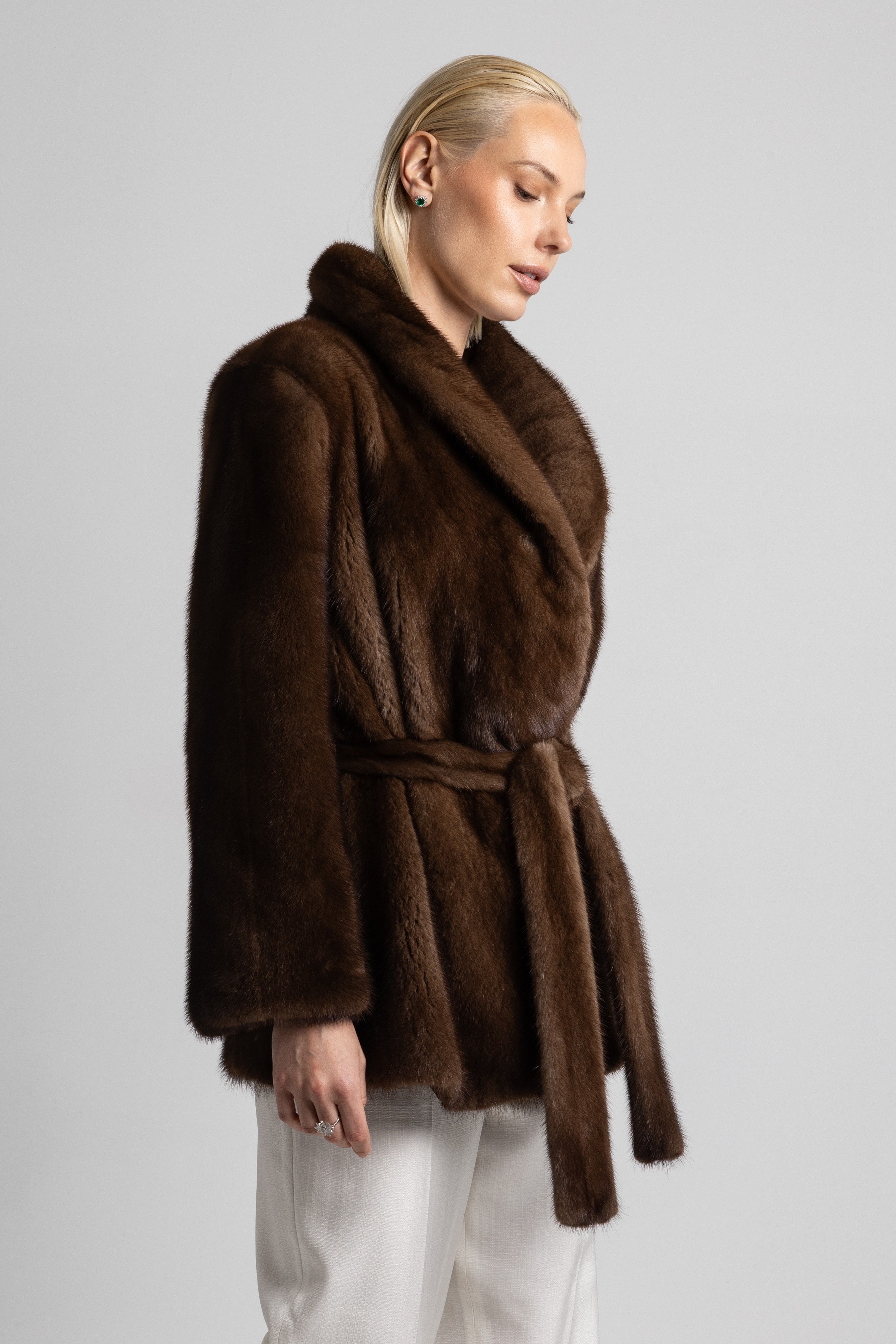 CHAQUETA VISÓN MARRÓN