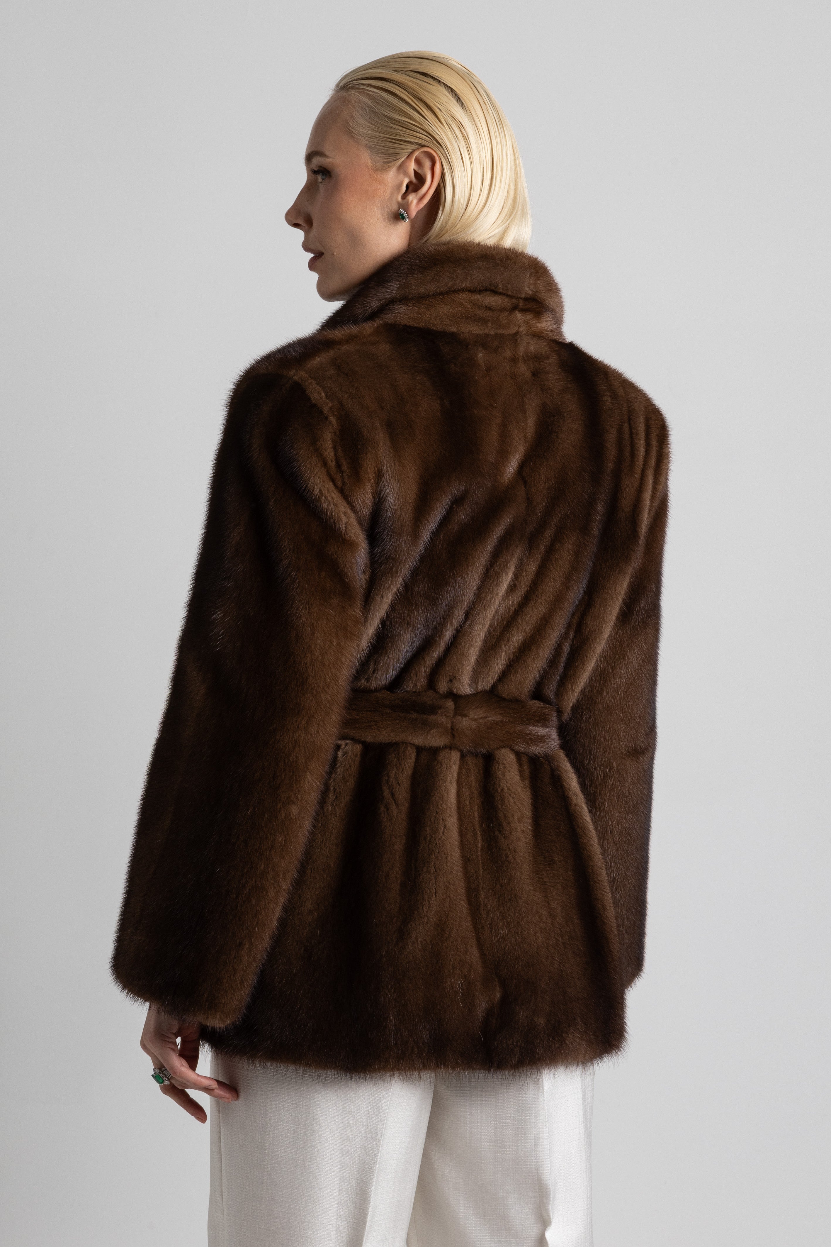 CHAQUETA VISÓN MARRÓN