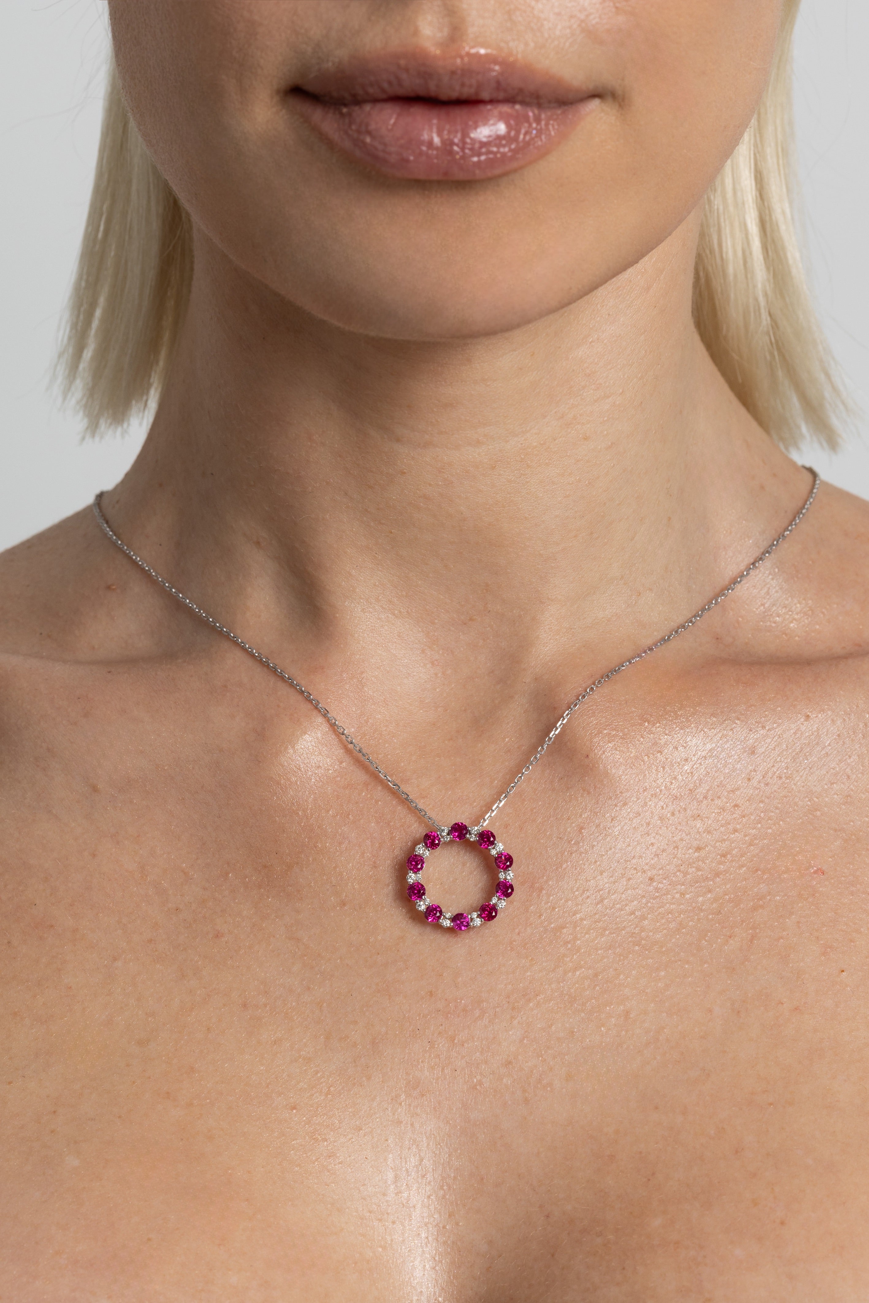 Colgante Rubíes y Diamantes