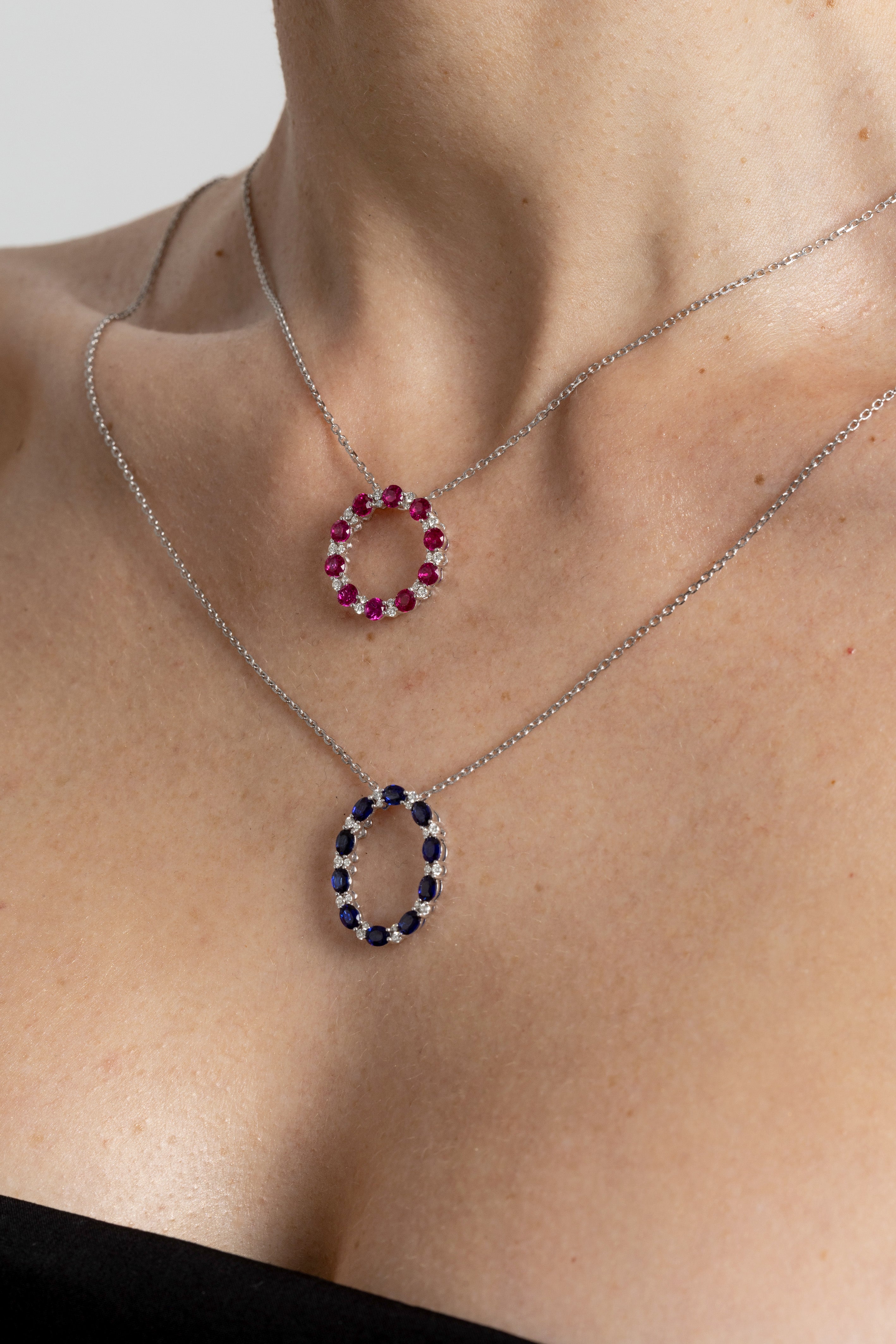 Colgante Zafiro y Diamantes
