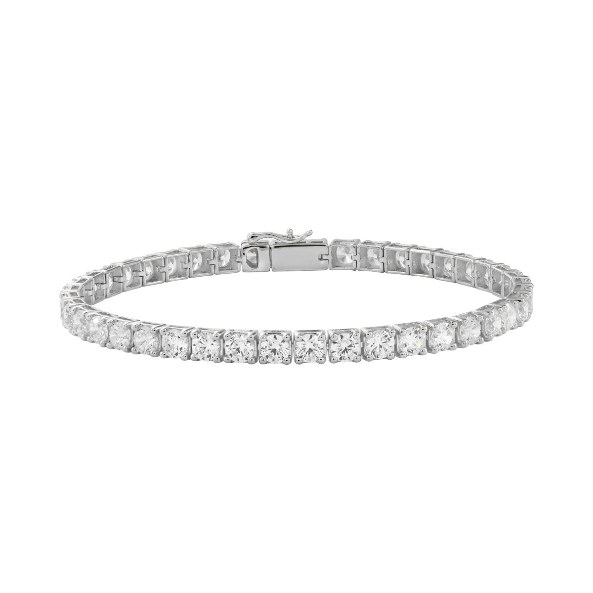 Pulsera Rivière de oro blanco con diamantes naturales de 10.08 quilates