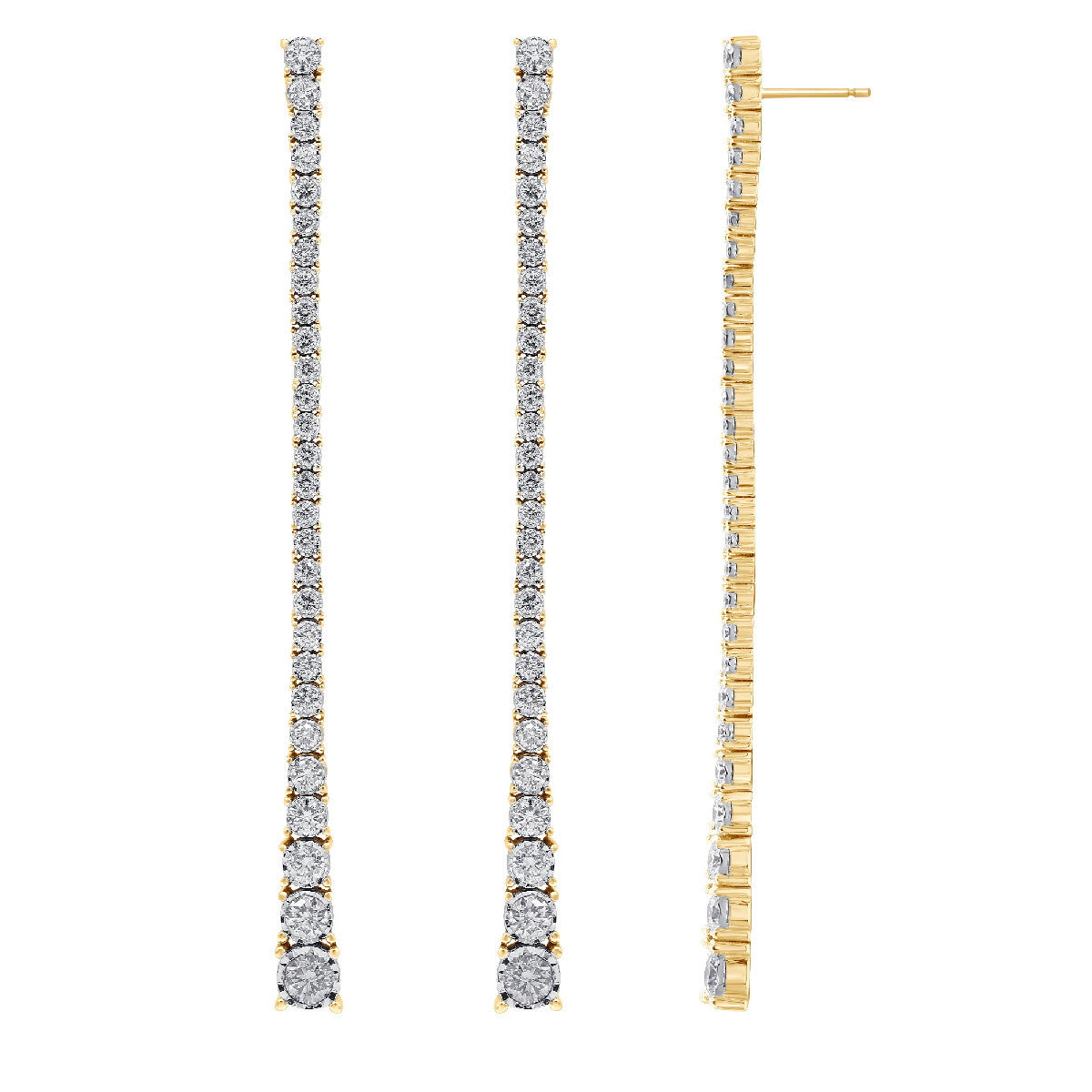Pendientes Diamantes de Oro Amarillo