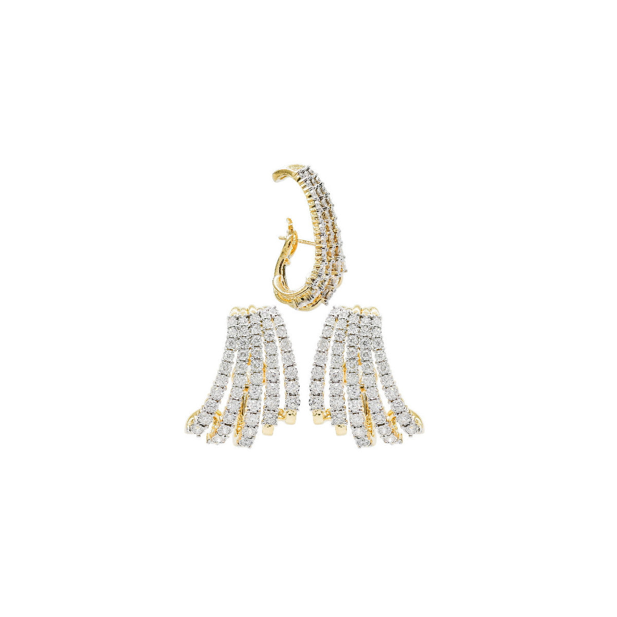 Pendientes de Diamantes de Oro Amarillo