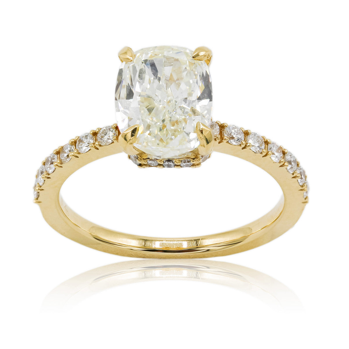 Anillo Solitario Diamante Natural de oro amarilo