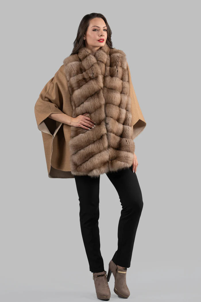 CAPA CAMEL CASHMERE LORO PIANA MARTAS CIBELINAS