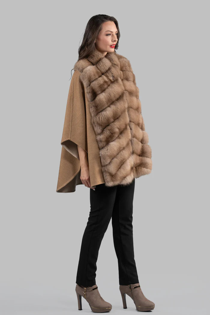 CAPA CAMEL CASHMERE LORO PIANA MARTAS CIBELINAS