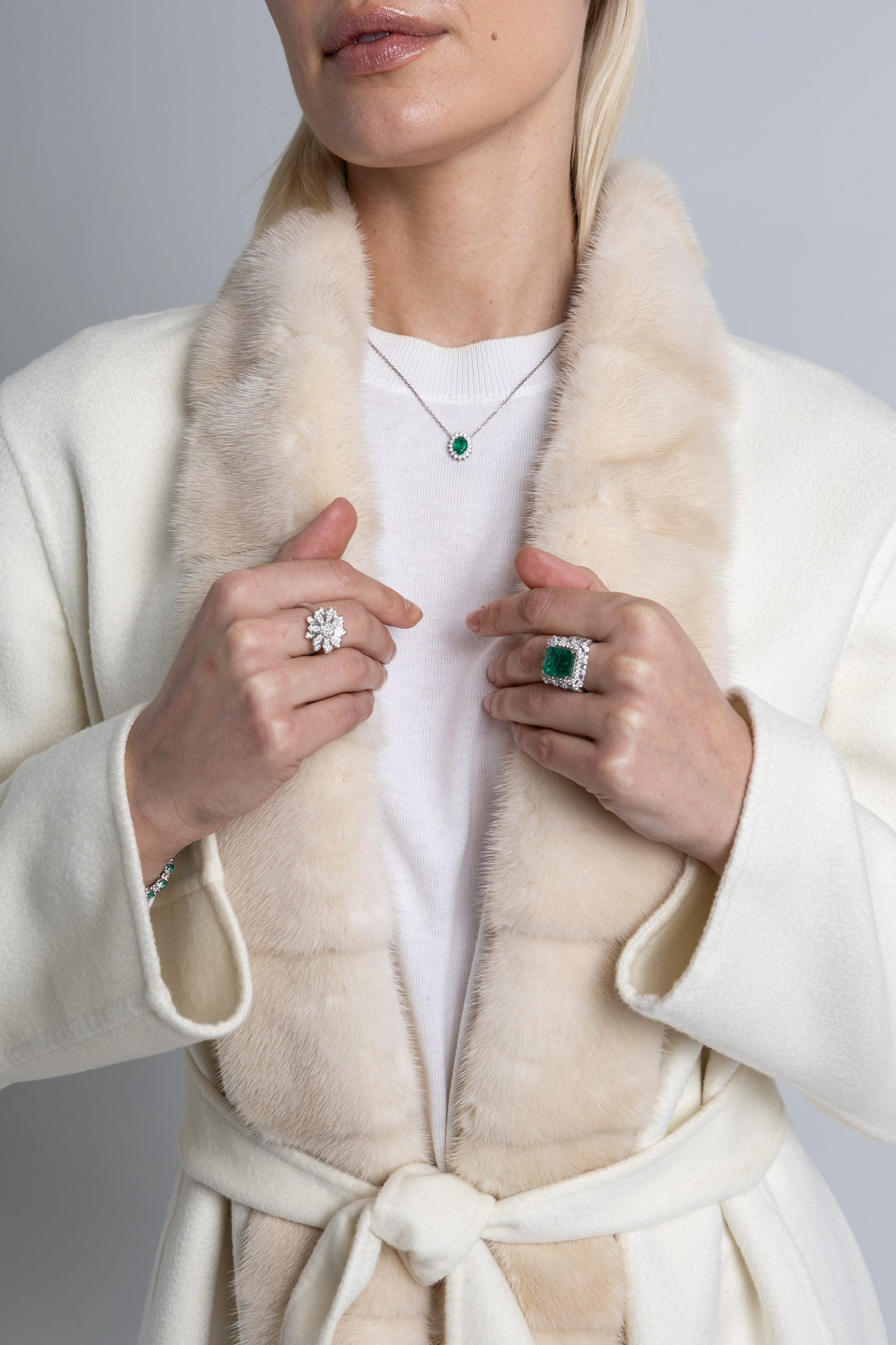 ABRIGO CASHMERE LORO PIANA BLANCO VISÓN