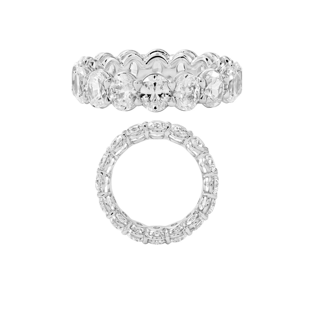 Anillo de Oro Blanco y Diamantes naturales de 5.28 quilates