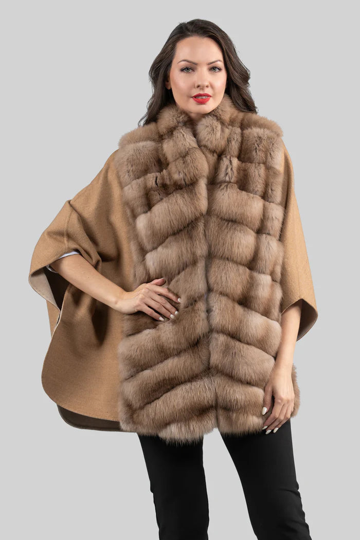 CAPA CAMEL CASHMERE LORO PIANA MARTAS CIBELINAS