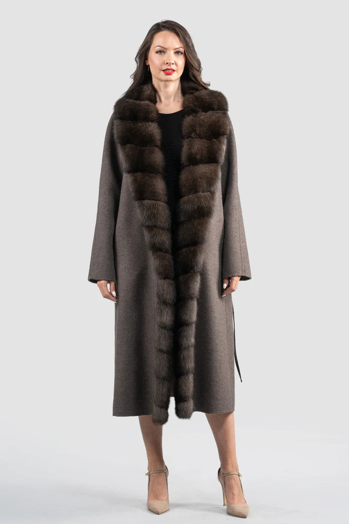 ABRIGO CASHMERE/LORO PIANA MARTAS CIBELINAS