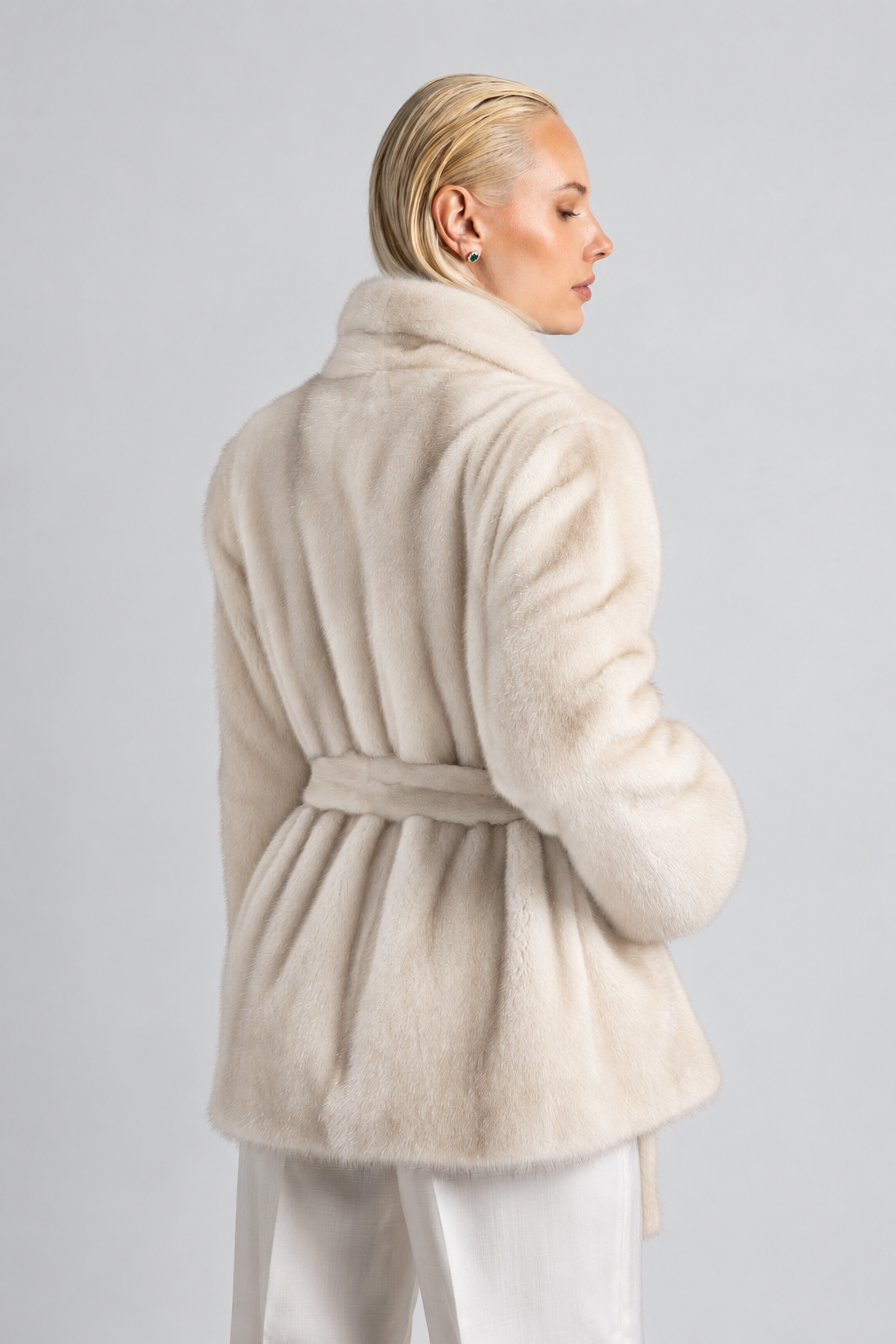 WHITE MINK JACKET