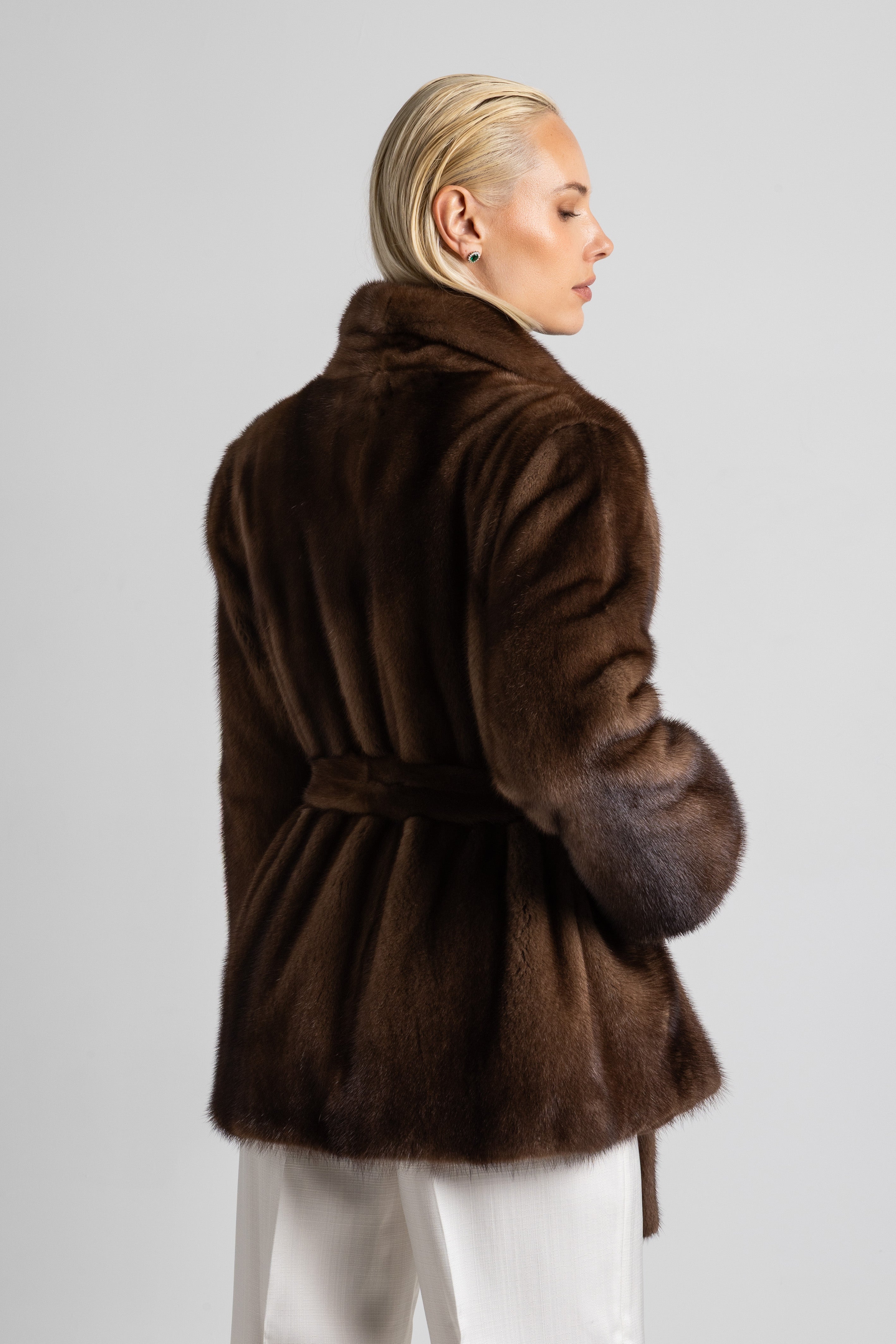 CHAQUETA VISÓN MARRÓN