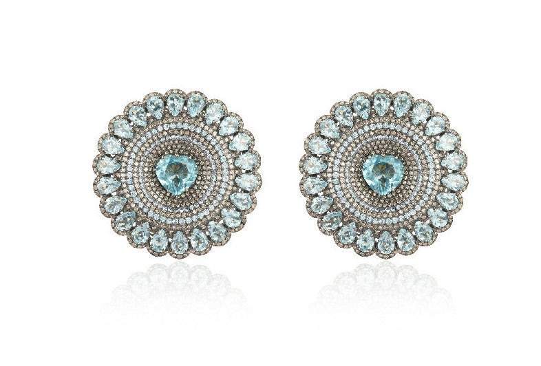 Pendientes de Aguamarinas y Diamantes