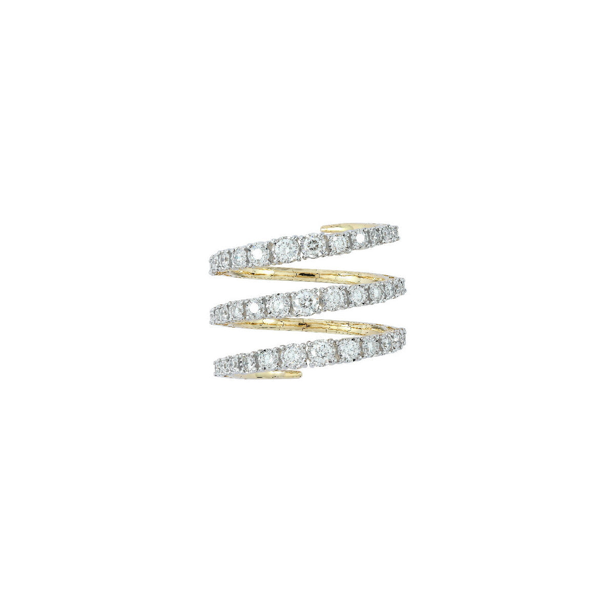 Anillo de Diamantes de Oro Amarillo