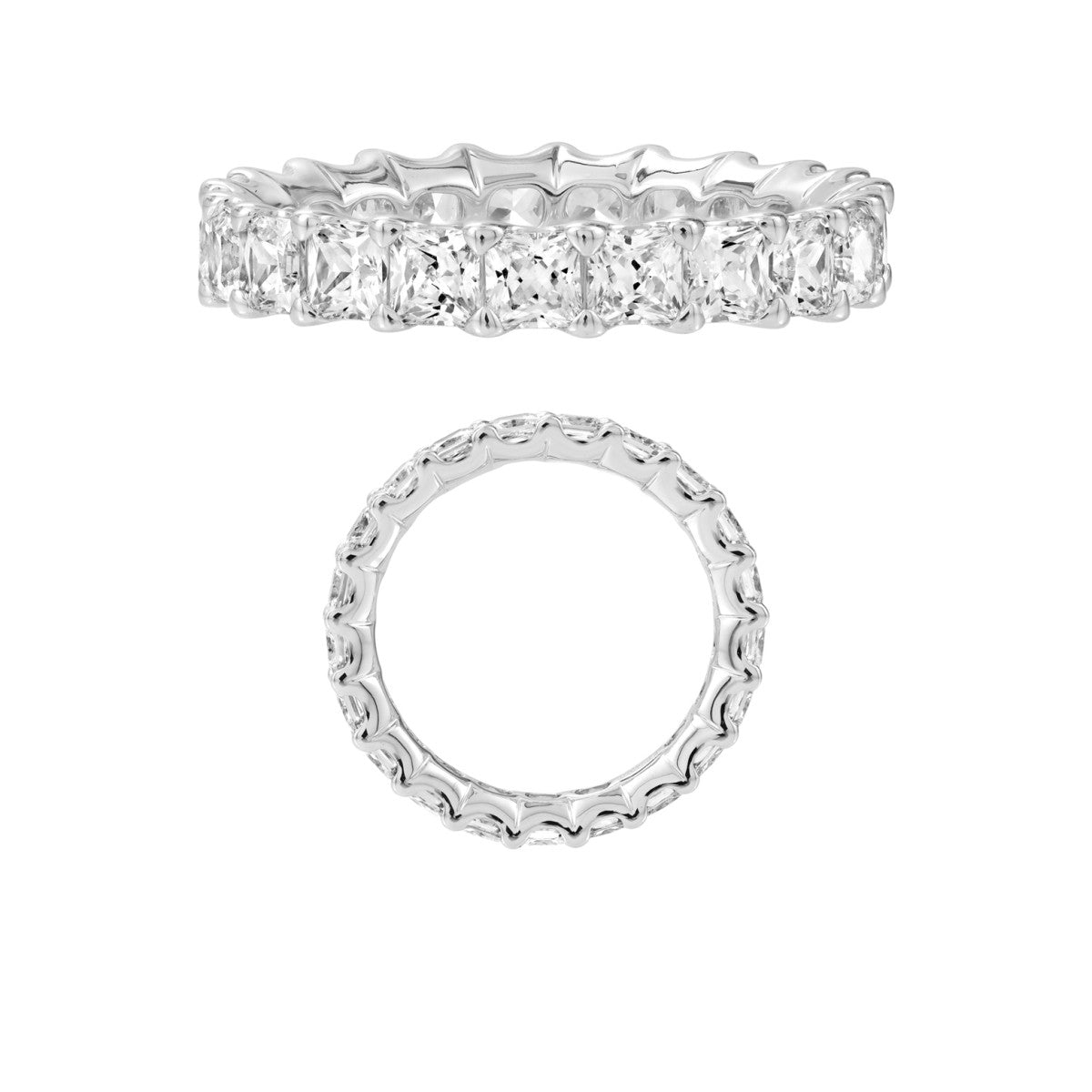 Anillo de Oro Blanco y Diamantes naturales