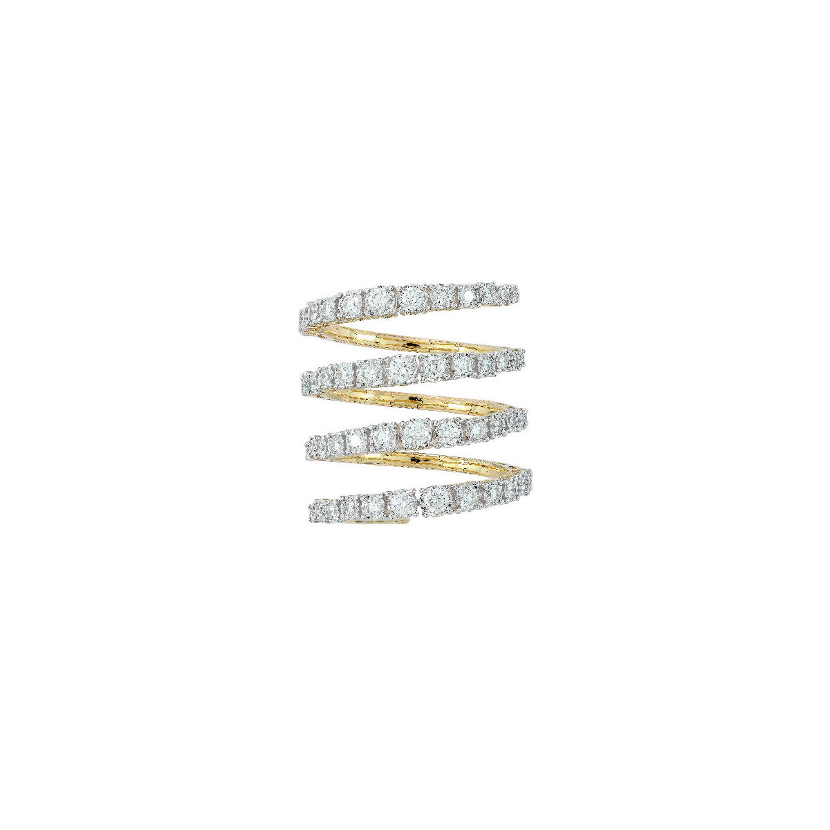 Anillo de Diamantes de Oro Amarillo