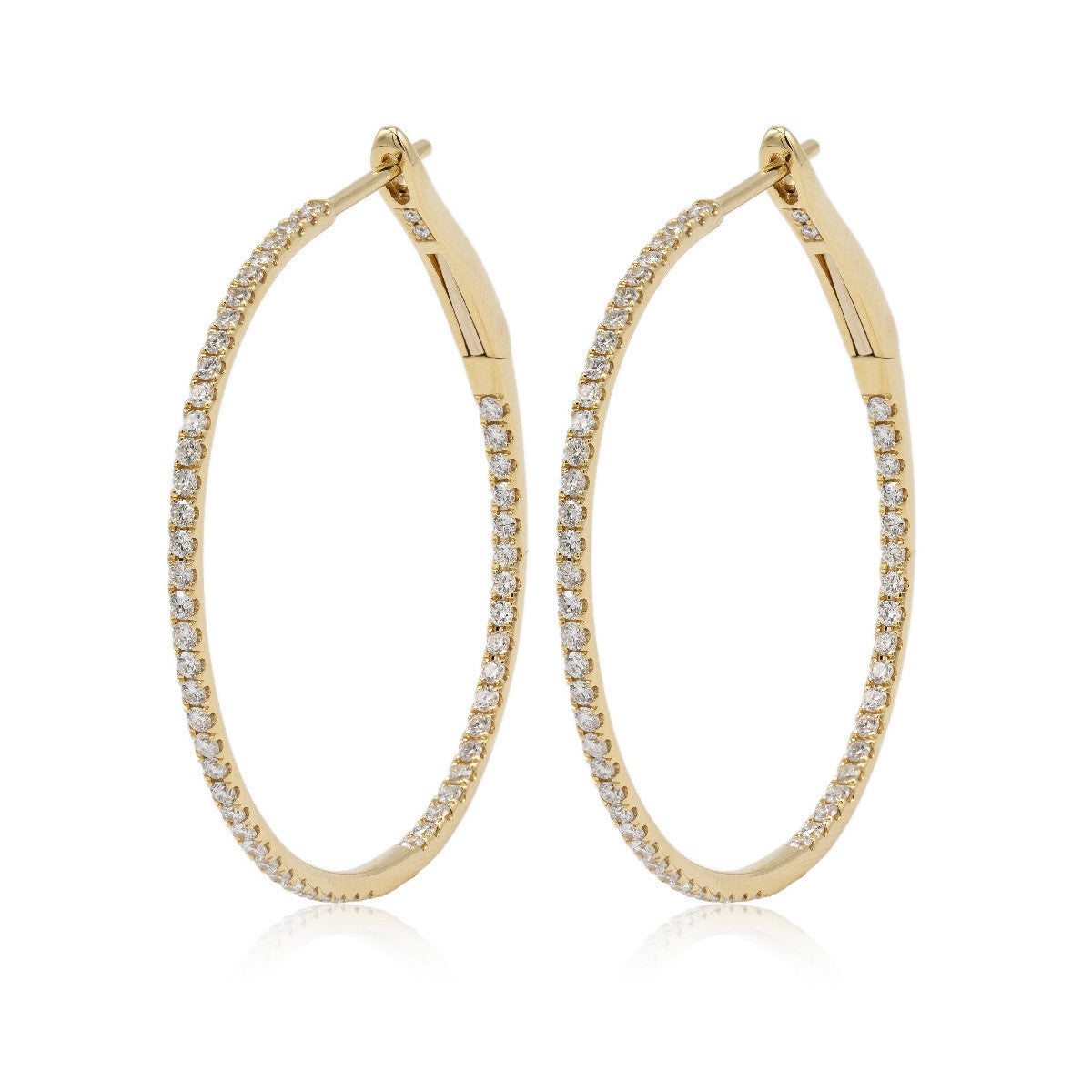 Pendientes de Oro Amarilo y diamantes naturales