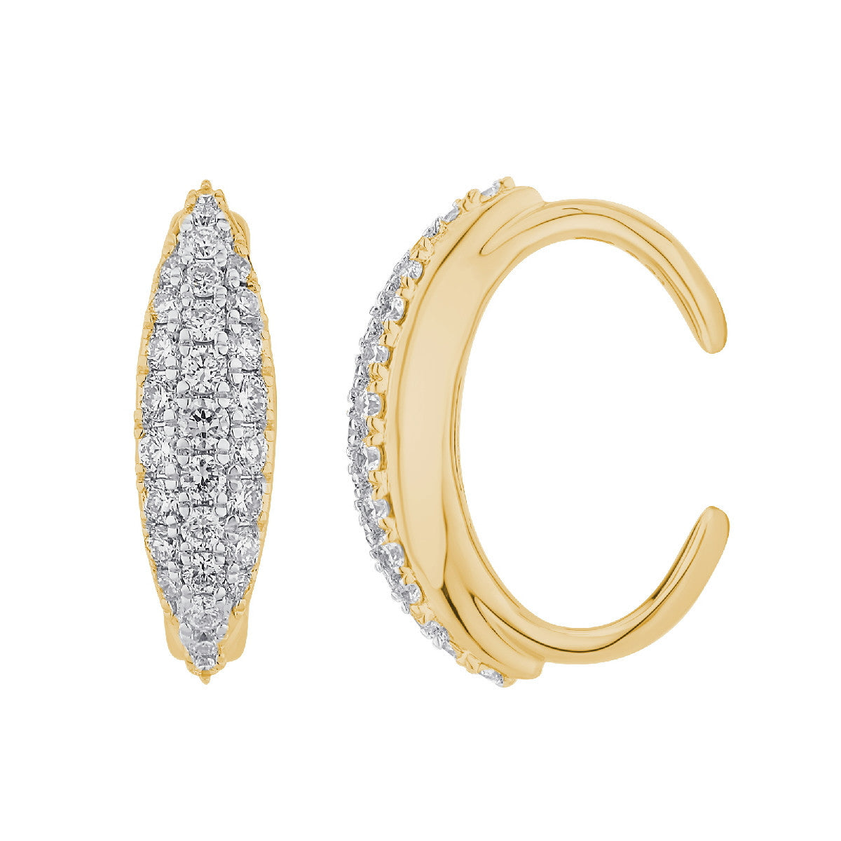 Pendientes de Diamantes de Oro Amarillo